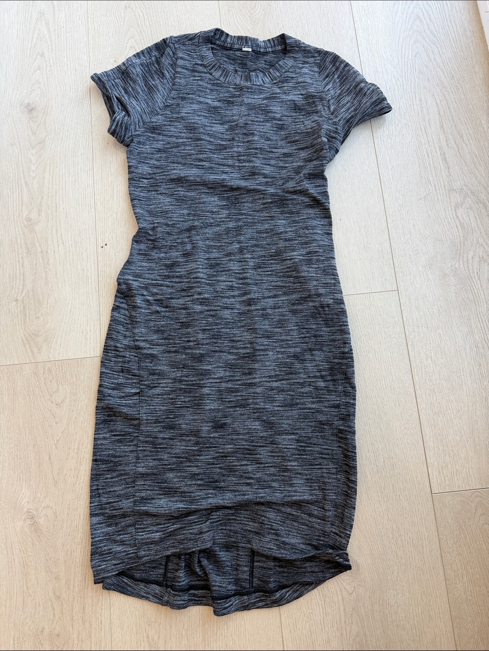 lululemon athletica Heathered Charcoal Short-Sleeve Midi Dress